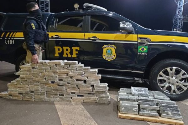 Imagem referente a notícia: PRF apreende carga milionária de cocaína na BR-376 no norte do Paraná
