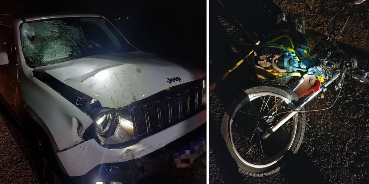 Motociclista de 64 anos perde a vida em colisão frontal na BR-369 em Ubiratã