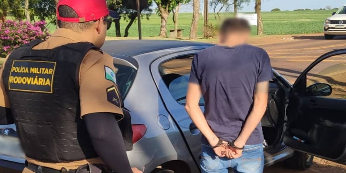 PRE prende homem com mandado de prisão em operação de fiscalização na PR-180 em Cascavel