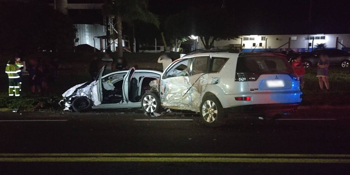 Mula invade a pista e causa grave acidente na BR-369 em Mamborê