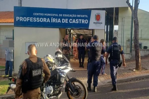 Homem armado invade Cmei em Maringá, mas é imobilizado por colaborador