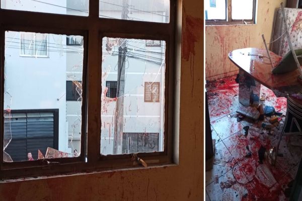 Homem em surto causa tumulto, se corta e necessita de atendimento médico na Avenida Carlos Gomes