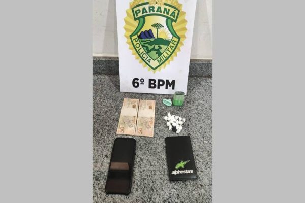 Policiais Militares da 1ª Cia do 6º Batalhão prendem indivíduo por tráfico de drogas