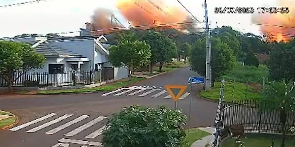 Câmeras de Segurança registraram momento impactante da explosão na cooperativa em Palotina