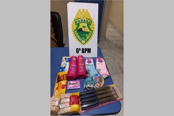 Mulher é detida em flagrante após furtos a estabelecimentos comerciais em Três Barras do Paraná