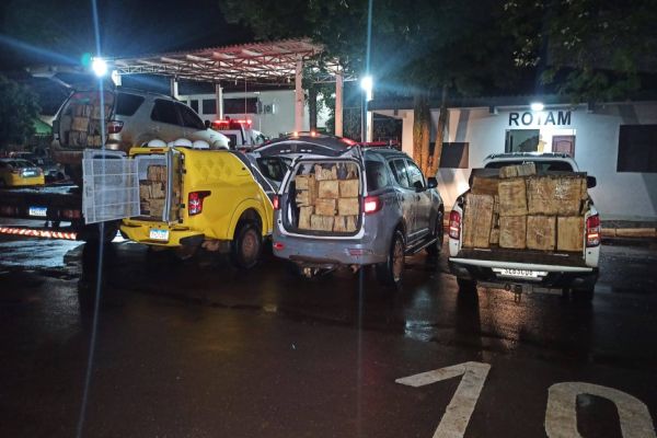 Polícia Militar apreende mais de 2 toneladas de maconha em propriedade rural no oeste do Paraná