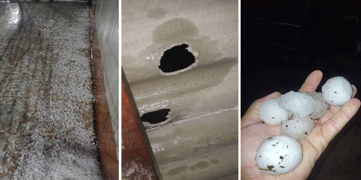 Temporal com granizo causa estragos no sudoeste do Paraná