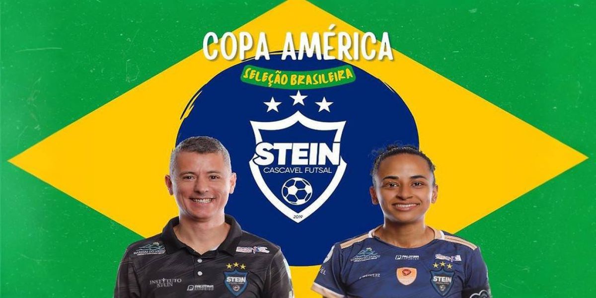 Técnico e jogadora do Stein Cascavel representarão o Brasil na Copa América de Futsal Feminino