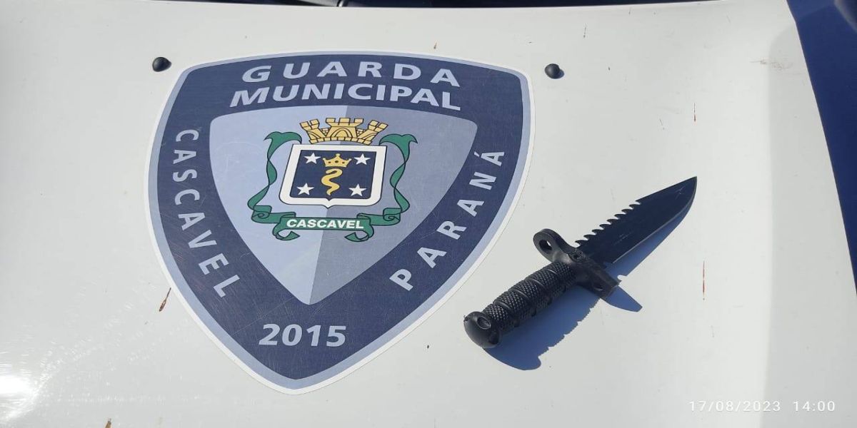 Homem é detido pela GM com faca após ameaçar populares no bairro Gralha Azul