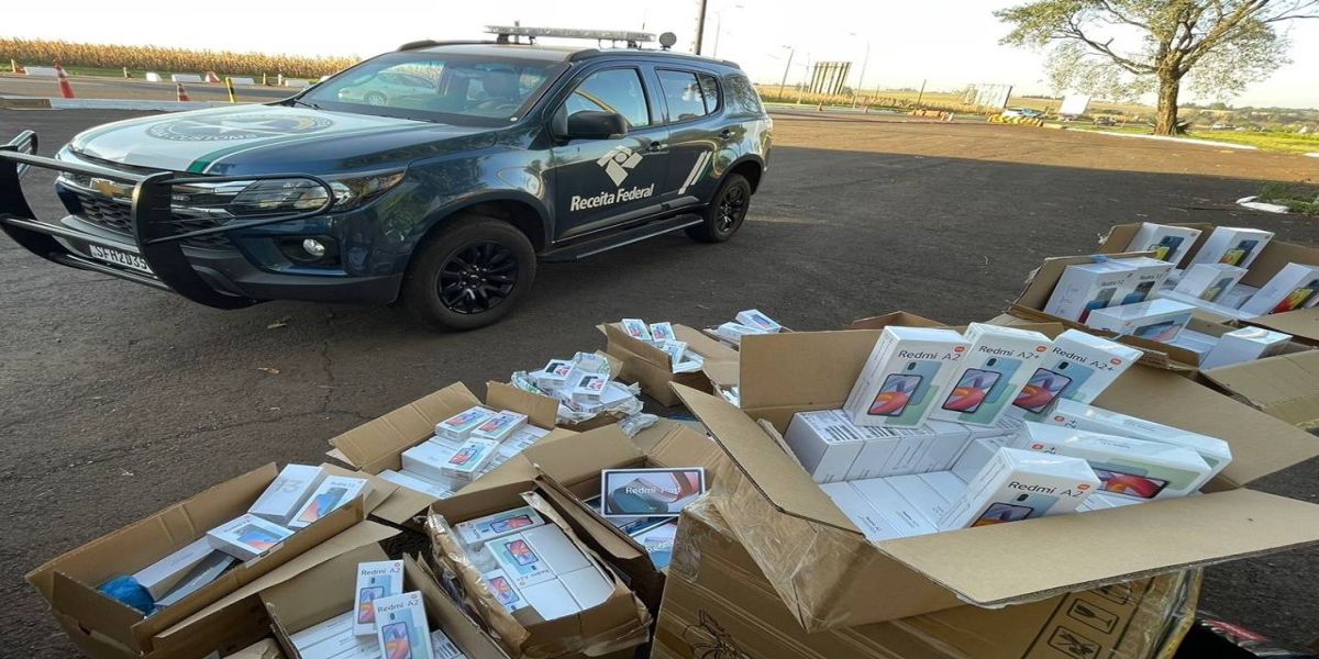 Operação da Receita resulta retenção de mercadorias no posto da PRF em Santa Terezinha de Itaipu