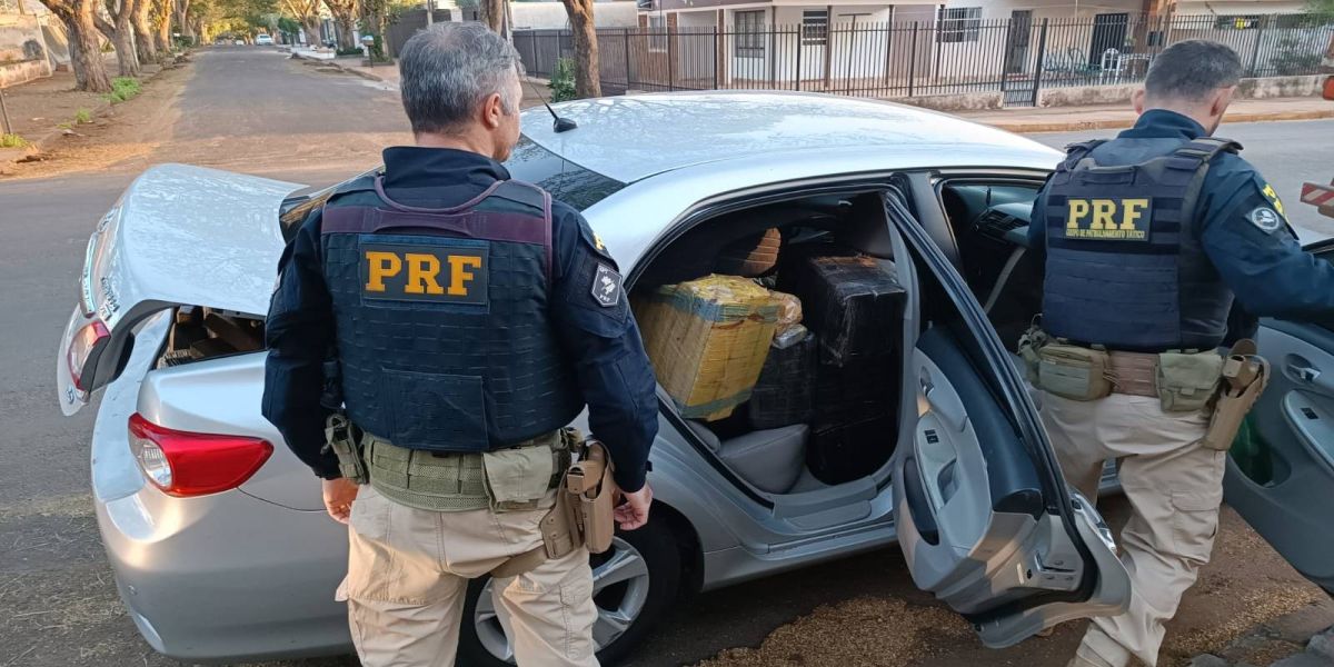 PRF apreende veículo com mais de meia tonelada de maconha na BR-376