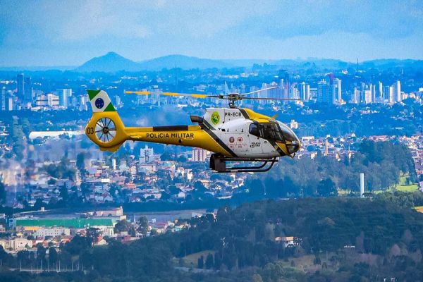Imagem referente a notícia: Projeto Falcão reforça policiamento do Paraná com helicópteros superequipados