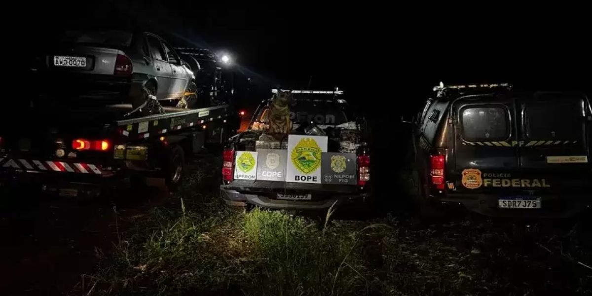 Carro é apreendido com mais de 600 Kg de maconha em Itaipulândia