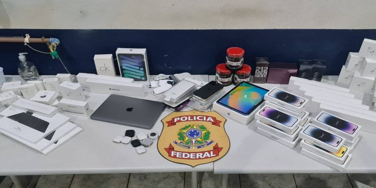 PF apreende diversas mercadorias descaminhadas no Aeroporto de Cascavel