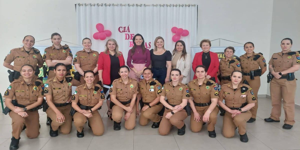 Policiais Militares femininas celebram união e empoderamento no Chá de Rosas em Assis Chateaubriand