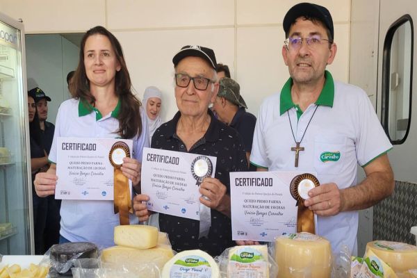 Queijo de agroindústria familiar é reconhecido com três prêmios estaduais