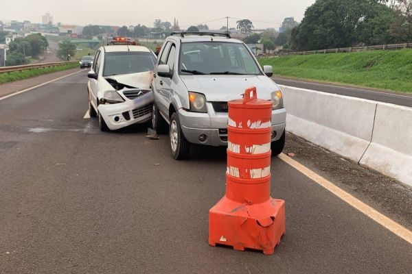 Engavetamento envolvendo três veículos é registrado na rodovia PRc-467 no Bairro São Cristovão