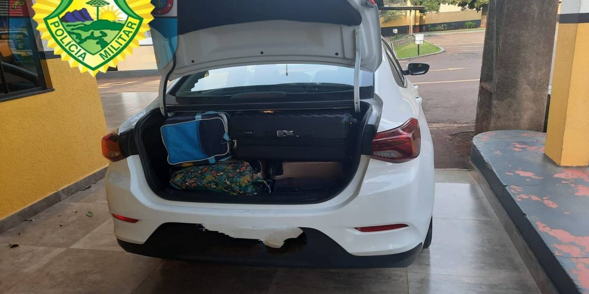 PRE apreende mercadorias sem documentação em veículo de transporte por aplicativo na BR-277