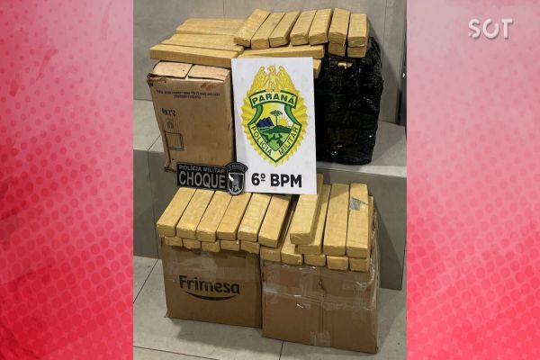 Homem é detido pela PM por tráfico de drogas, dano ao patrimônio público e desobediência em Cascavel