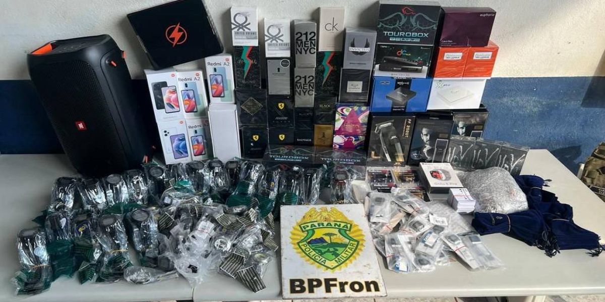BPFRON apreende grande quantidade de produtos contrabandeados em Cascavel