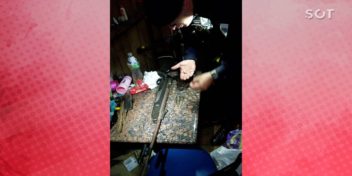 Guarda Municipal age em caso de Violência Doméstica e apreende Arma de Fogo