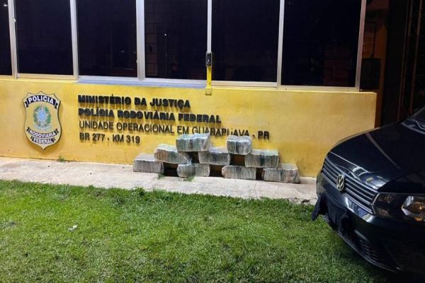 Condutor de Cascavel é apreendido pela PRF com mais de 150 kg de maconha na BR-277 em Guarapuava