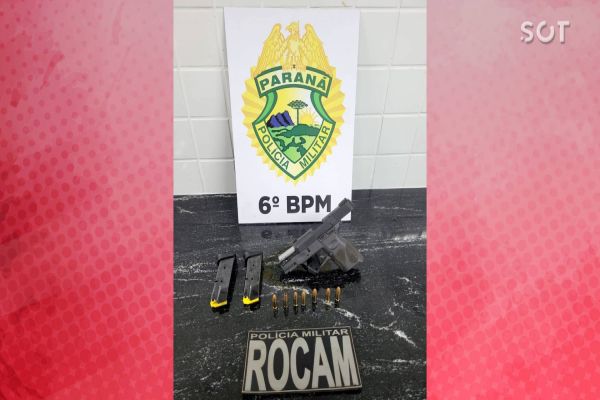 PM apreende arma de fogo de uso restrito após abordagem na Av. Papagaios