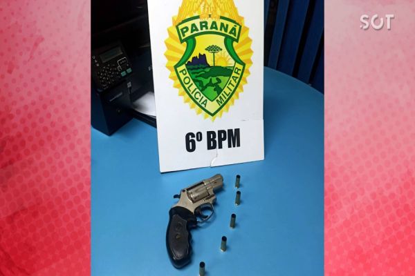 Polícia Militar apreende arma de fogo após disparo em Três Barras do Paraná