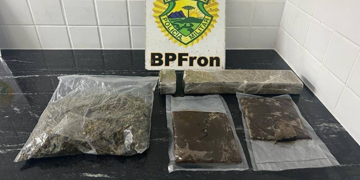 BPFRON realiza apreensão maconha, capulho e haxixe em Cascavel