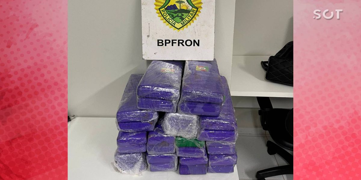 BPFRON realiza apreensão de drogas em Ônibus na cidade de Céu Azul