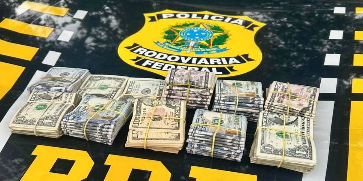 PRF apreende 43 mil dólares sem origem na BR-277 no Paraná