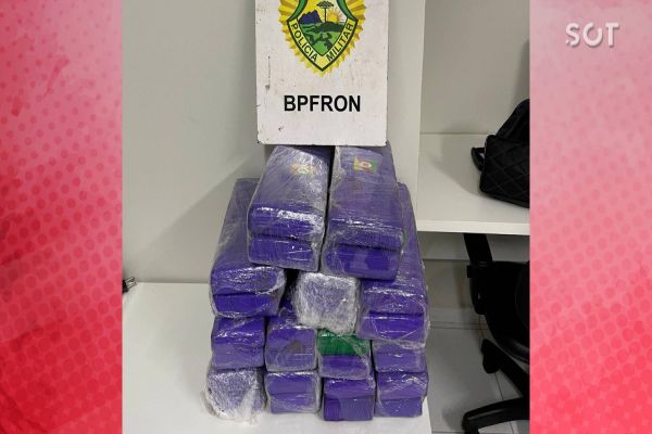 BPFRON realiza apreensão de drogas em Ônibus na cidade de Céu Azul