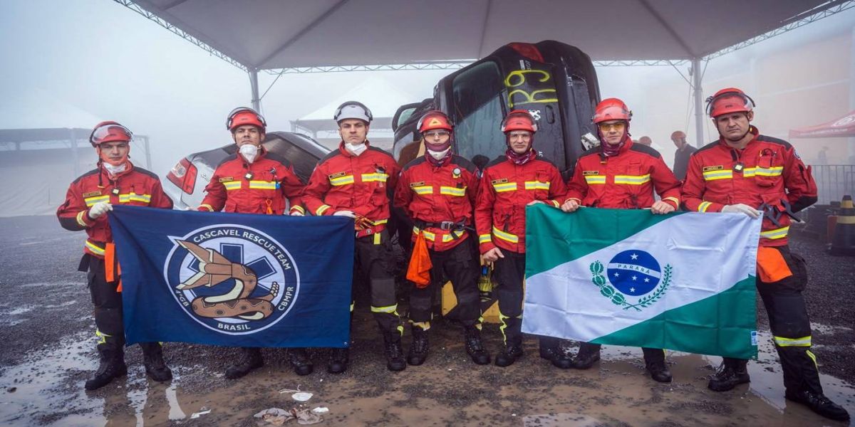 Bombeiros de Cascavel disputam desafio mundial de salvamento veicular nas Ilhas Canárias