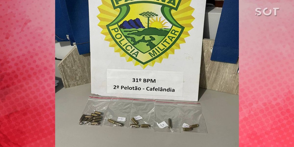 Mulher é detida pela PM por ameaça e posse de munição de uso restrito em Cafelândia