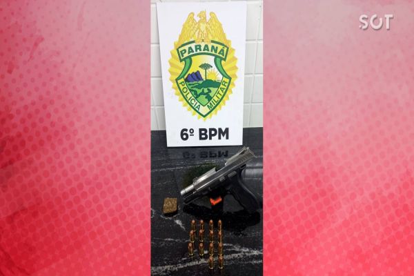 Homem é detido pela Patrulha Rural da PM com arma de fogo e a substância entorpecente em Juvinopolis