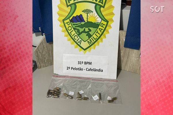 Mulher é detida pela PM por ameaça e posse de munição de uso restrito em Cafelândia