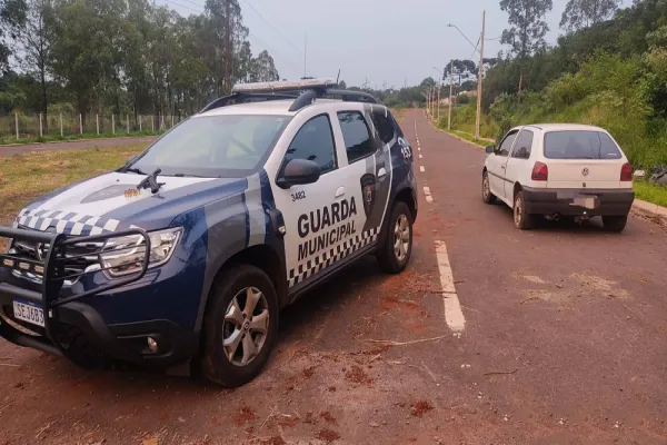 Foto relacionada a notícia: Carro e pistola ligados a crimes em Boa Vista da Aparecida são apreendido pela GM no Jardim Clarito