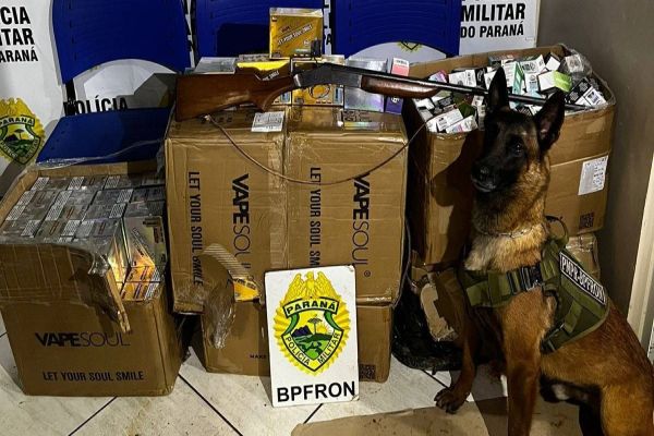 BPFRON apreende produtos contrabandeados e arma de fogo em Missal