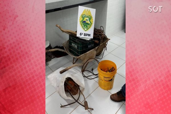 Dois indivíduos são detidos pela PM por furto em obra no bairro Santa Cruz