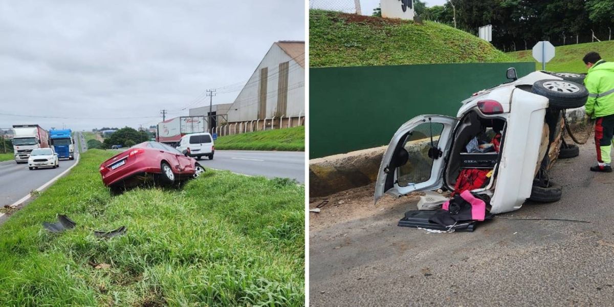 Colisão lateral entre dois automóveis deixa uma vítima fatal na BR-376 no Paraná