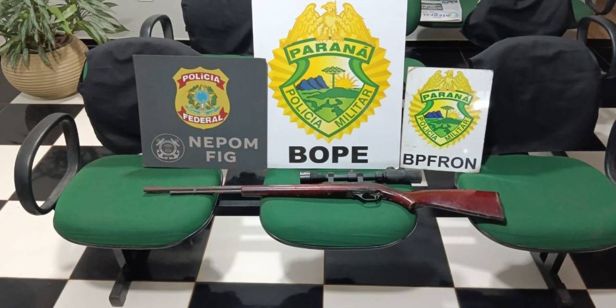 Homem é detido pela Polícia Federal por porte ilegal de arma de fogo em São Miguel do Iguaçu