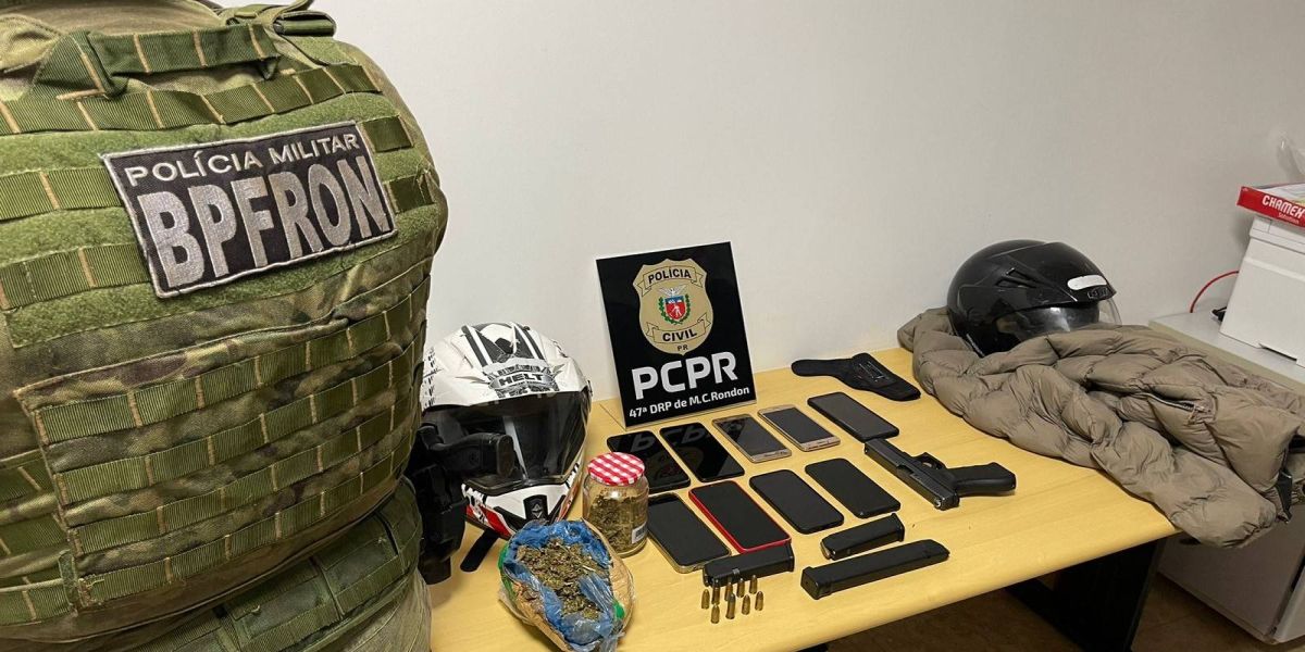 Operação Conjunta resulta em prisões, apreensão de armas e drogas em Marechal Cândido Rondon