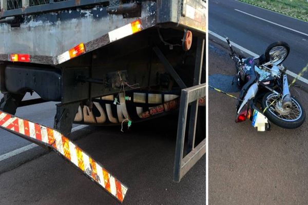 Tragédia na BR-467: Jovem de 20 anos morre em colisão entre motocicleta e caminhão