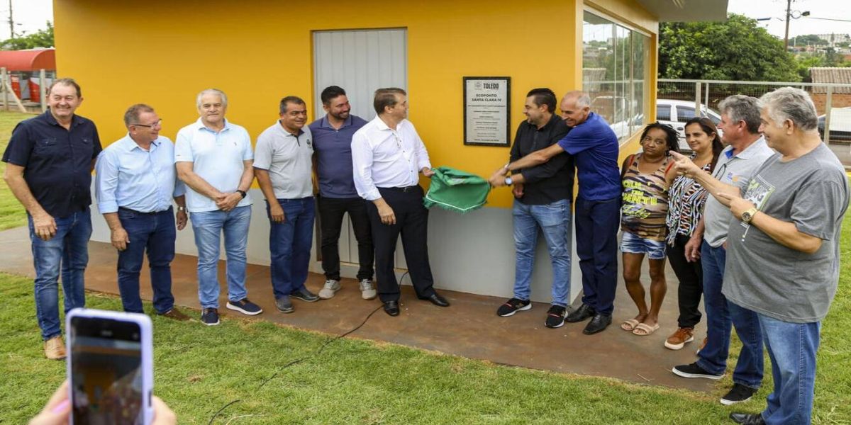 Ato marca a inauguração do Ecoponto do Santa Clara IV em Toledo