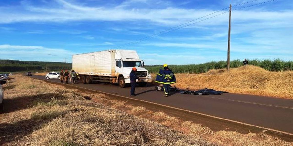 Tragédia na PR-180: Mulher Morre em Acidente entre motocicleta e caminhão de Cascavel
