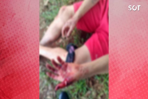 Homem é esfaqueado após conflito entre Vizinhos no Bairro Periolo; GM age rápido e autor é detido