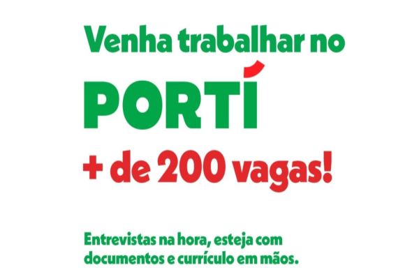 Portí Atacadista abre mais de 200 vagas de emprego em Cascavel