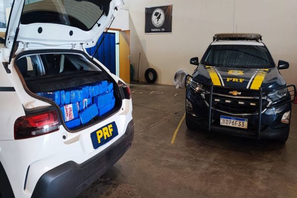 PRF apreende mais de meia tonelada de maconha na BR-376, em Maringá