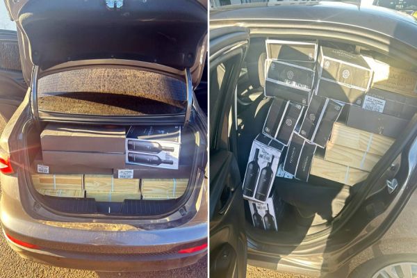 PRF realiza apreensão de vinhos importados irregularmente na BR-277 em Cascavel