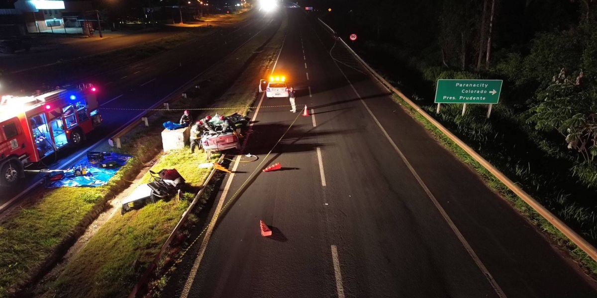 Tragédia na BR-376: Acidente deixa dois mortos e três feridos graves em Nova Esperança
